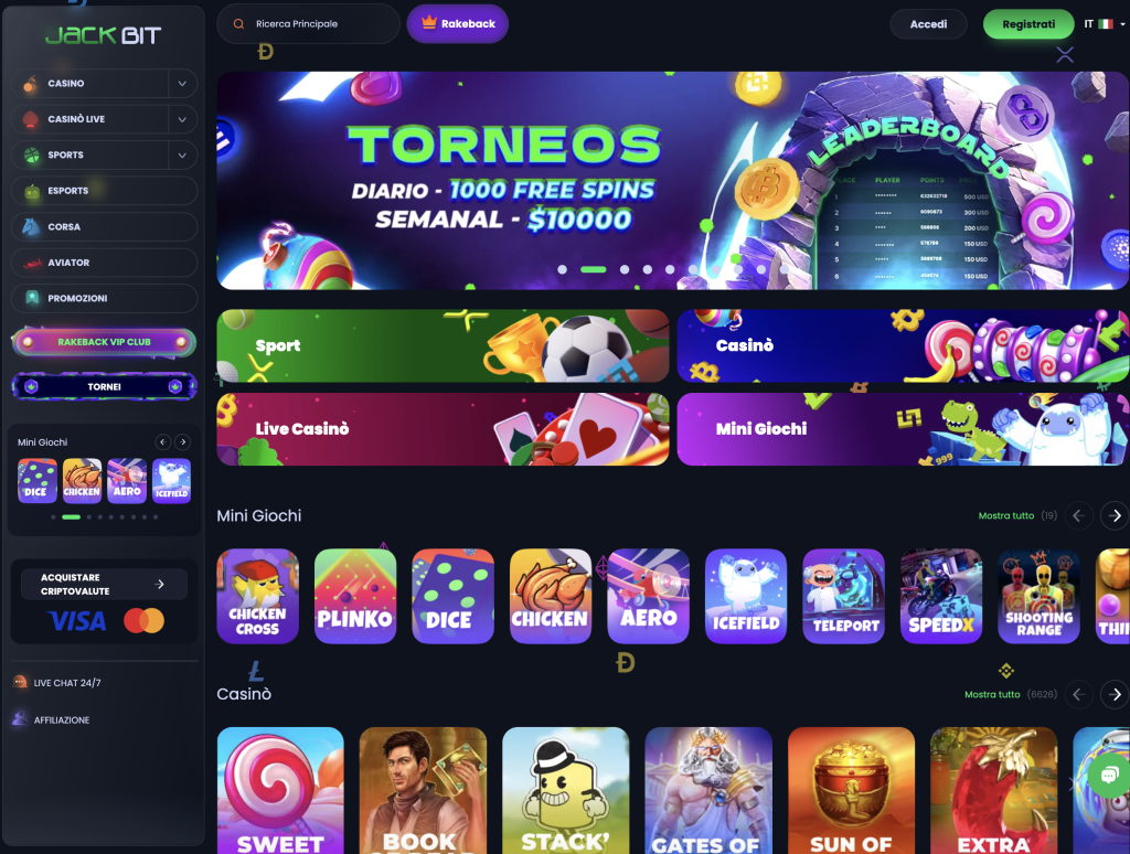 image of jackbit casino website