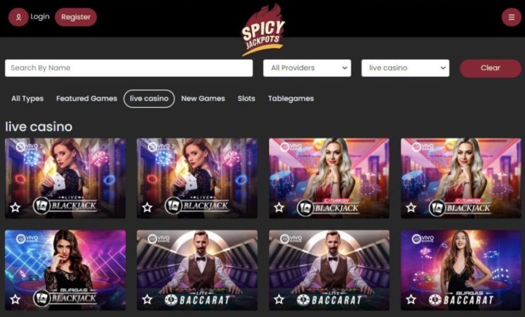 image of spicy jackpots website