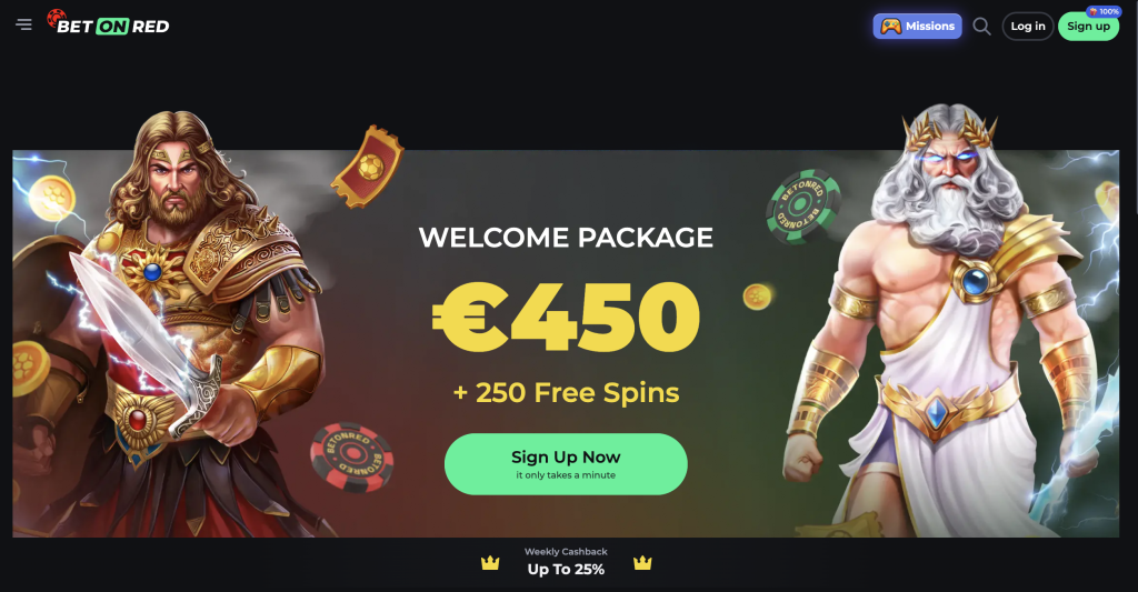 image of betonred casino website